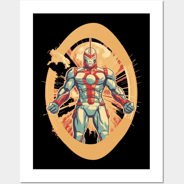 Ultraman Retro Propaganda Wall Art by TOKEBI